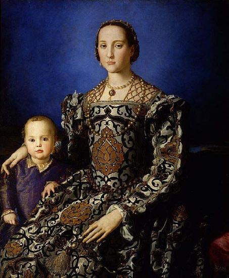 Angelo Bronzino Portrait of Eleanor of Toledo and Her Son